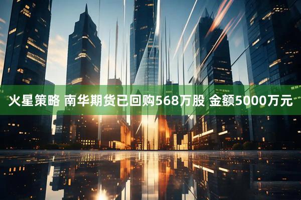 火星策略 南华期货已回购568万股 金额5000万元