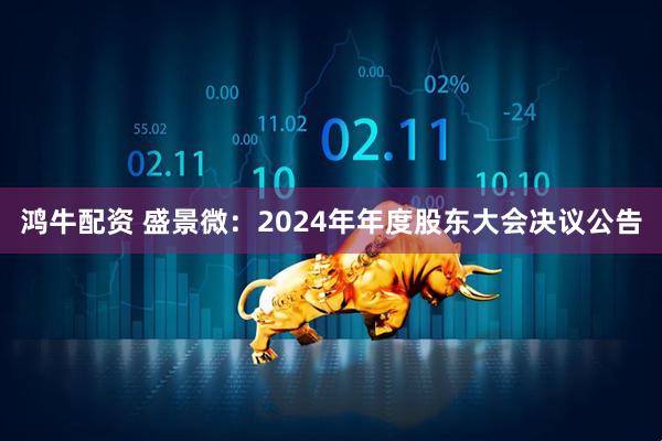 鸿牛配资 盛景微：2024年年度股东大会决议公告