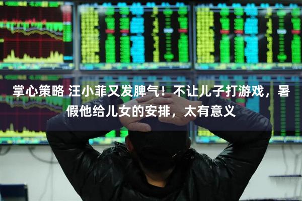 掌心策略 汪小菲又发脾气！不让儿子打游戏，暑假他给儿女的安排，太有意义