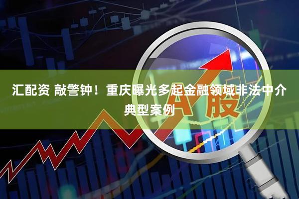 汇配资 敲警钟！重庆曝光多起金融领域非法中介典型案例